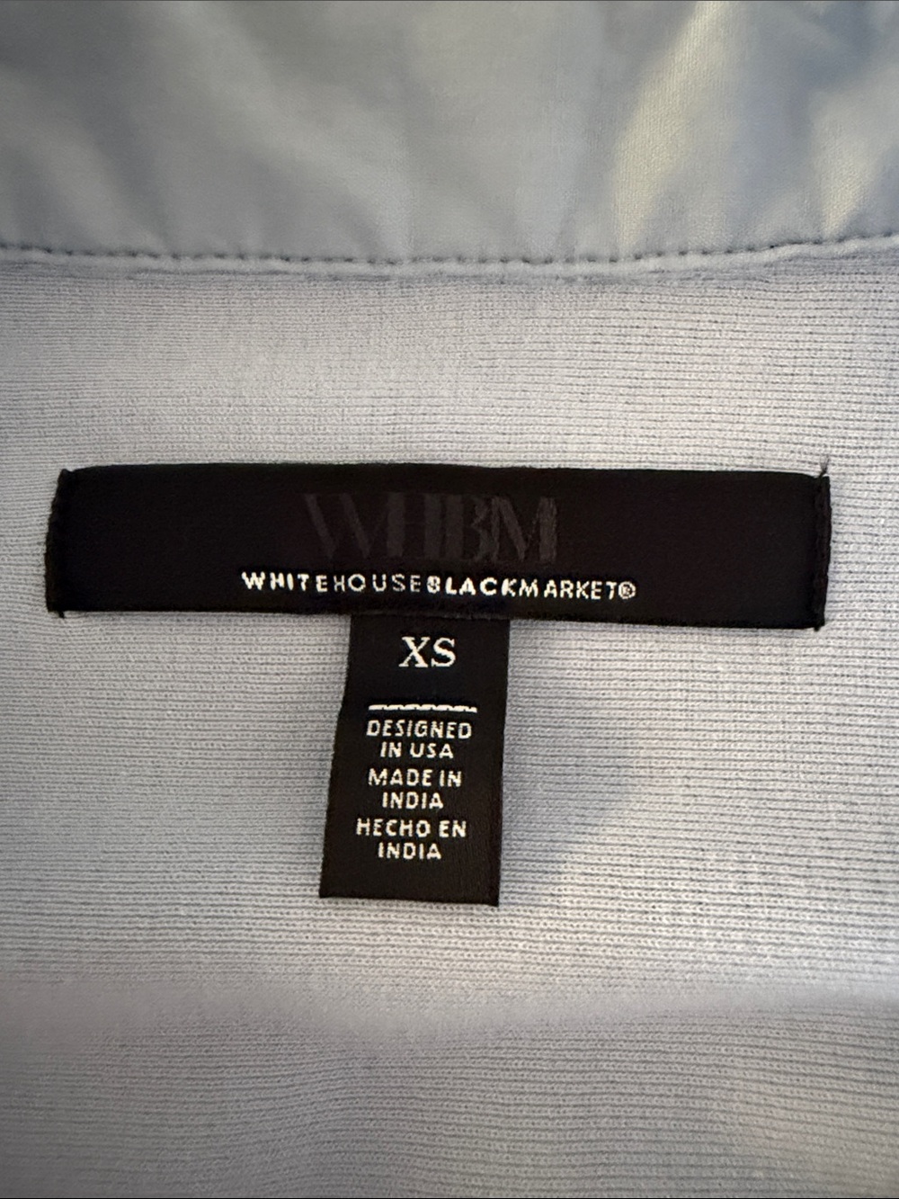 WHBM Poplin Detail Knit Polo Henley - Picture 7 of 8